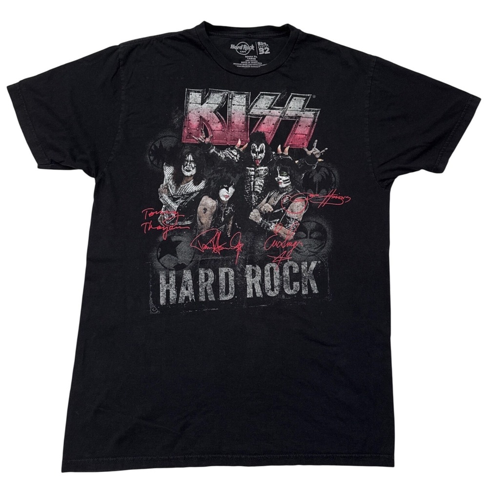 Hard Rock Cafe KISS Signature Series 32 Dubai Band T-Shirt Black Large 2014
